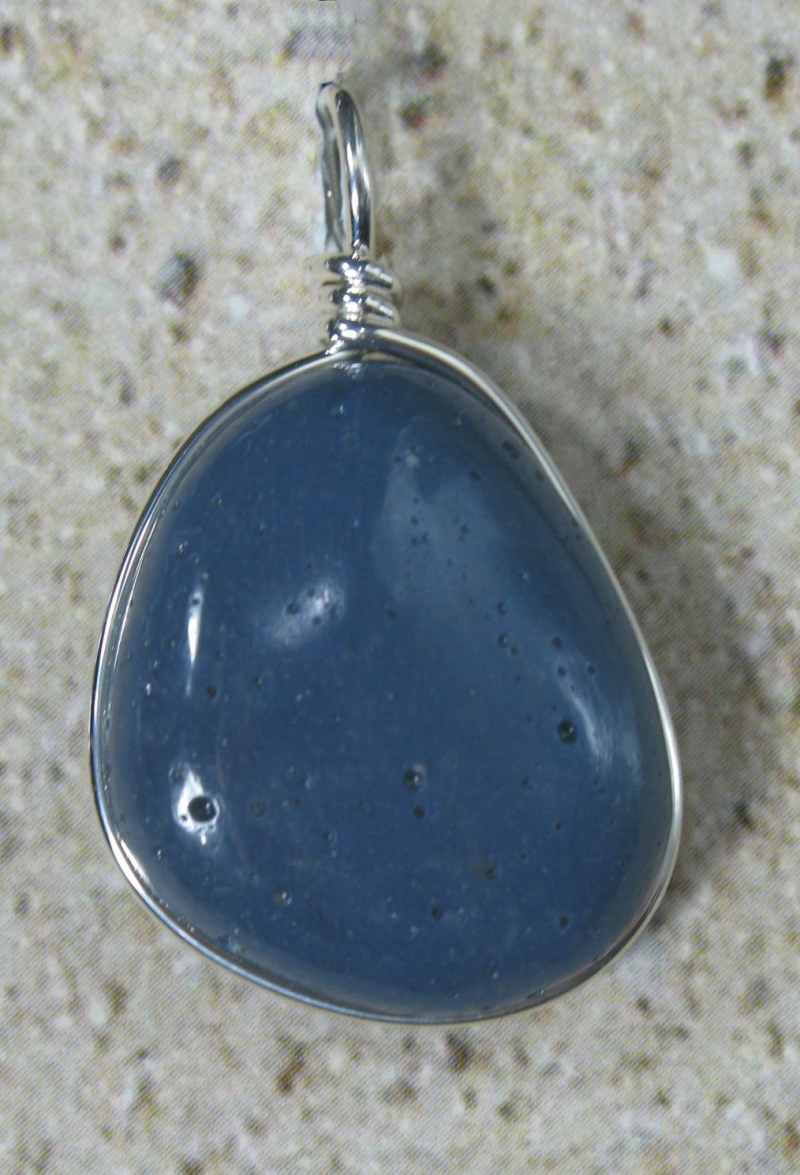 Leland Blue Stone Pendant in Silver